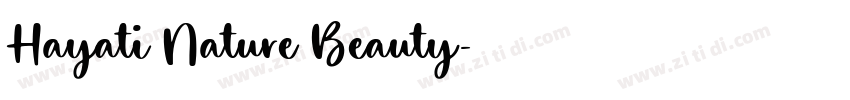 Hayati Nature Beauty字体转换